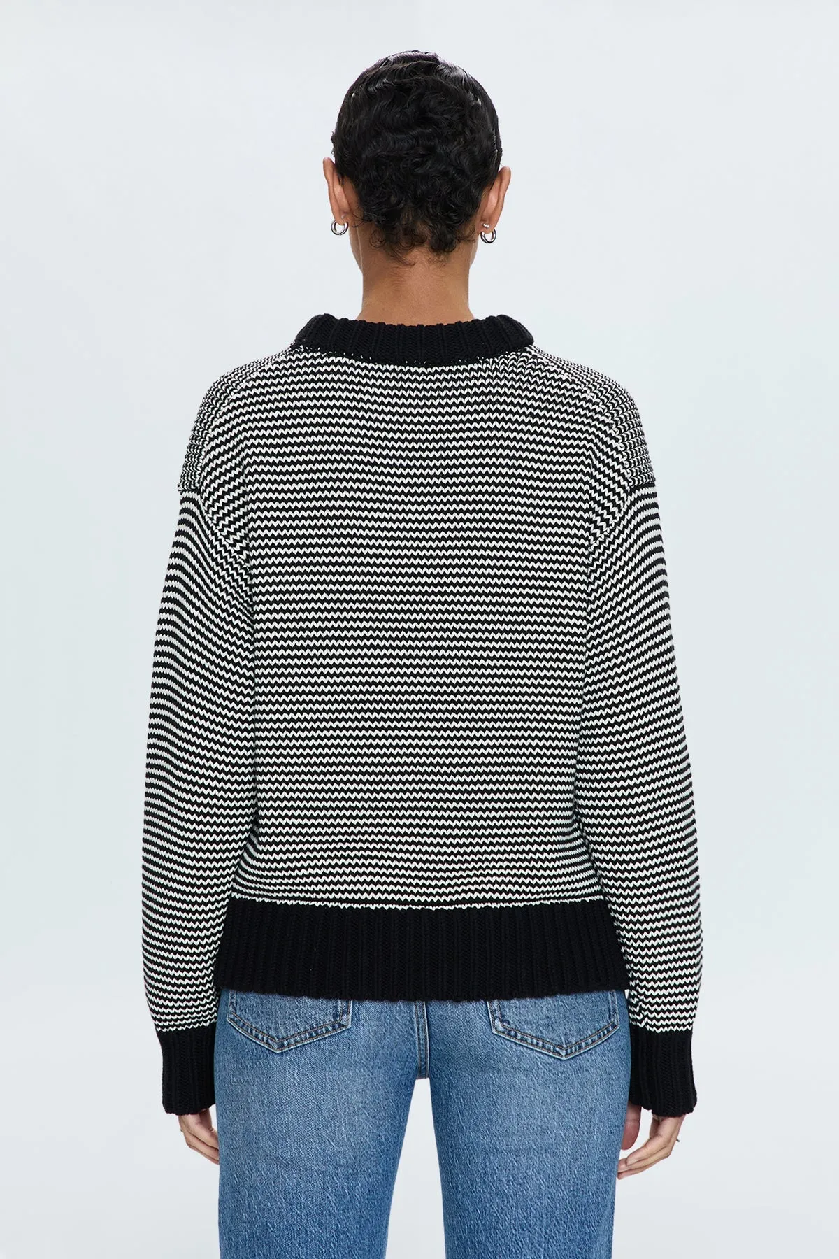 Jadine Sweater in Midnight Stripe by Pistola