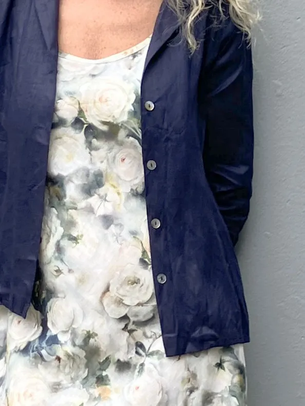 Jiva Fitted Shirt - Ink - Linen