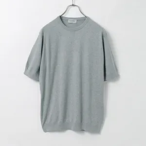 JOHN SMEDLEY / Sea Island Cotton 30 Gauge Crew Neck Knit