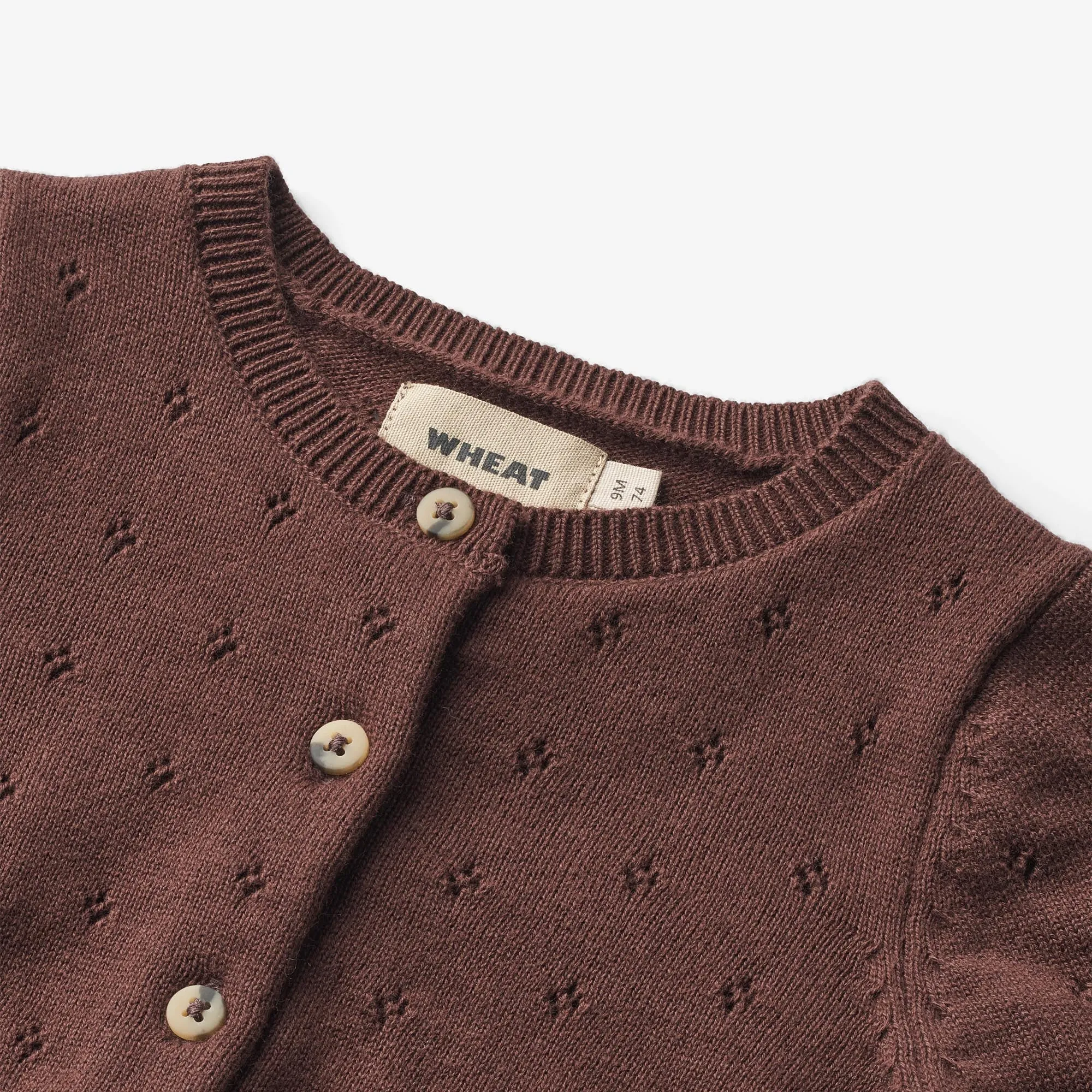 Knit Cardigan Maia | Baby - eggplant