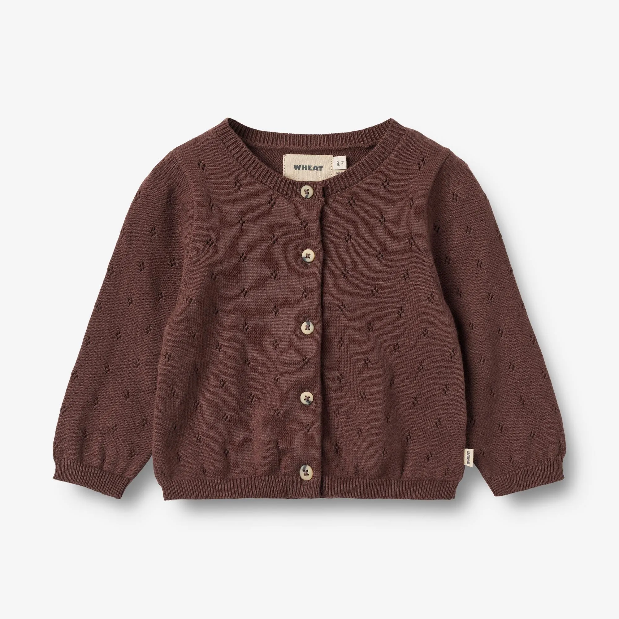 Knit Cardigan Maia | Baby - eggplant