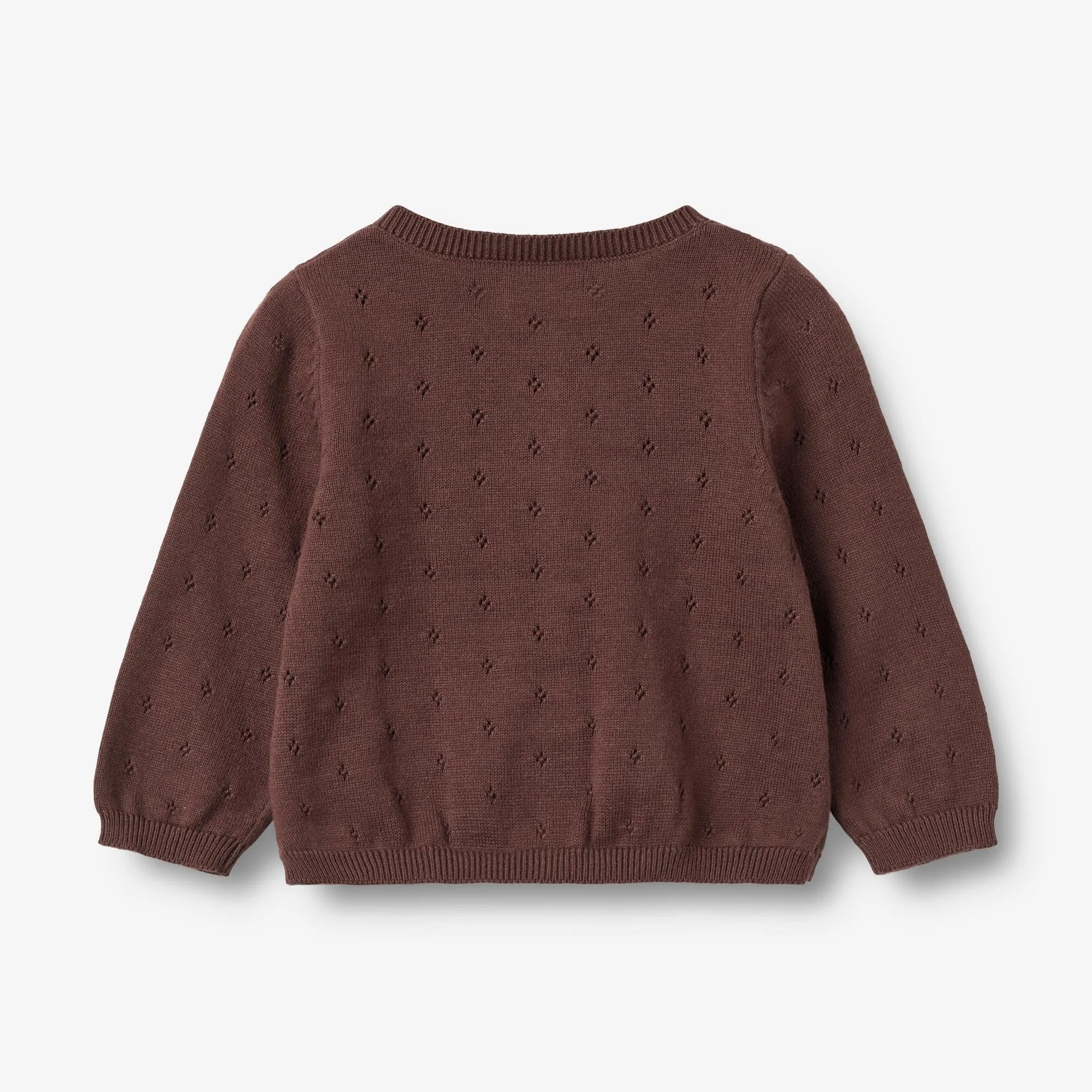 Knit Cardigan Maia | Baby - eggplant