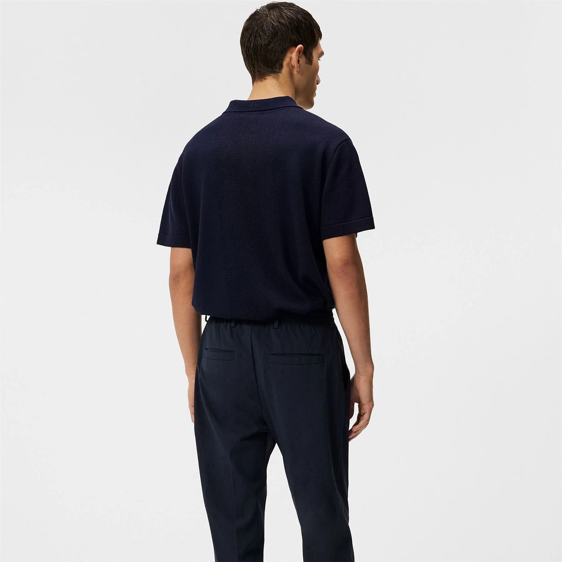 Lear Tech Wool Knitted Polo JL Navy - SS24