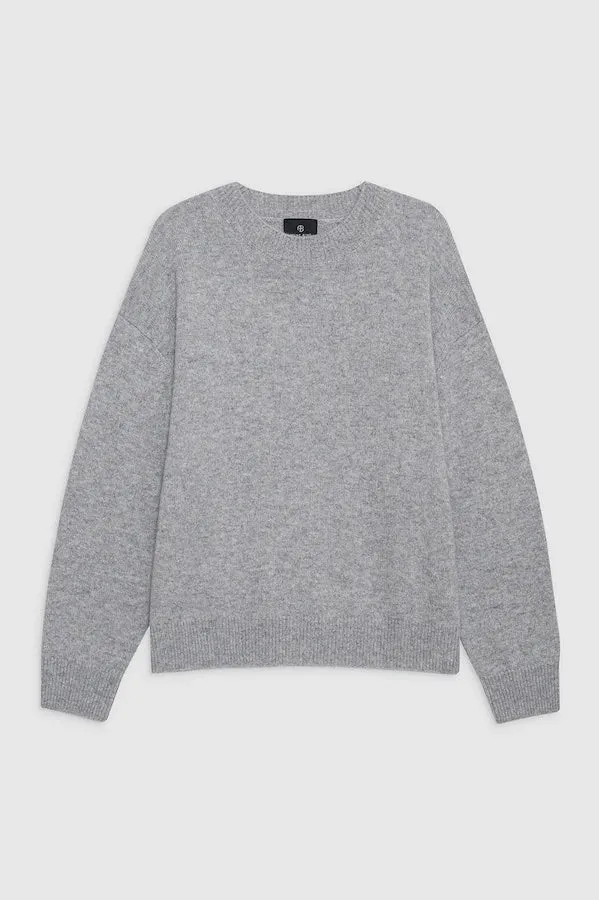 LEE CREW SWEATER - MEDIUM HEATHER GREY