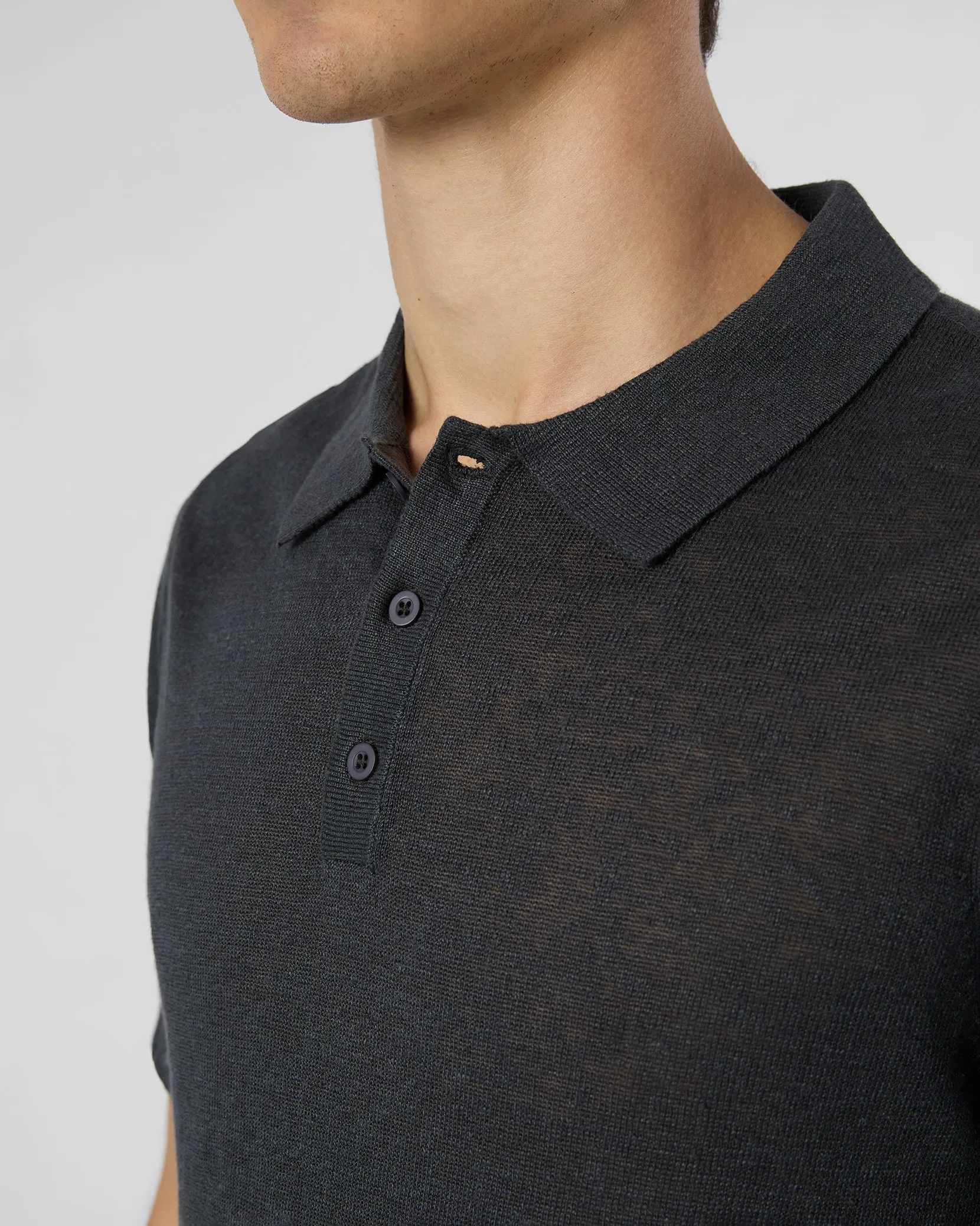 Linen Sweater Polo