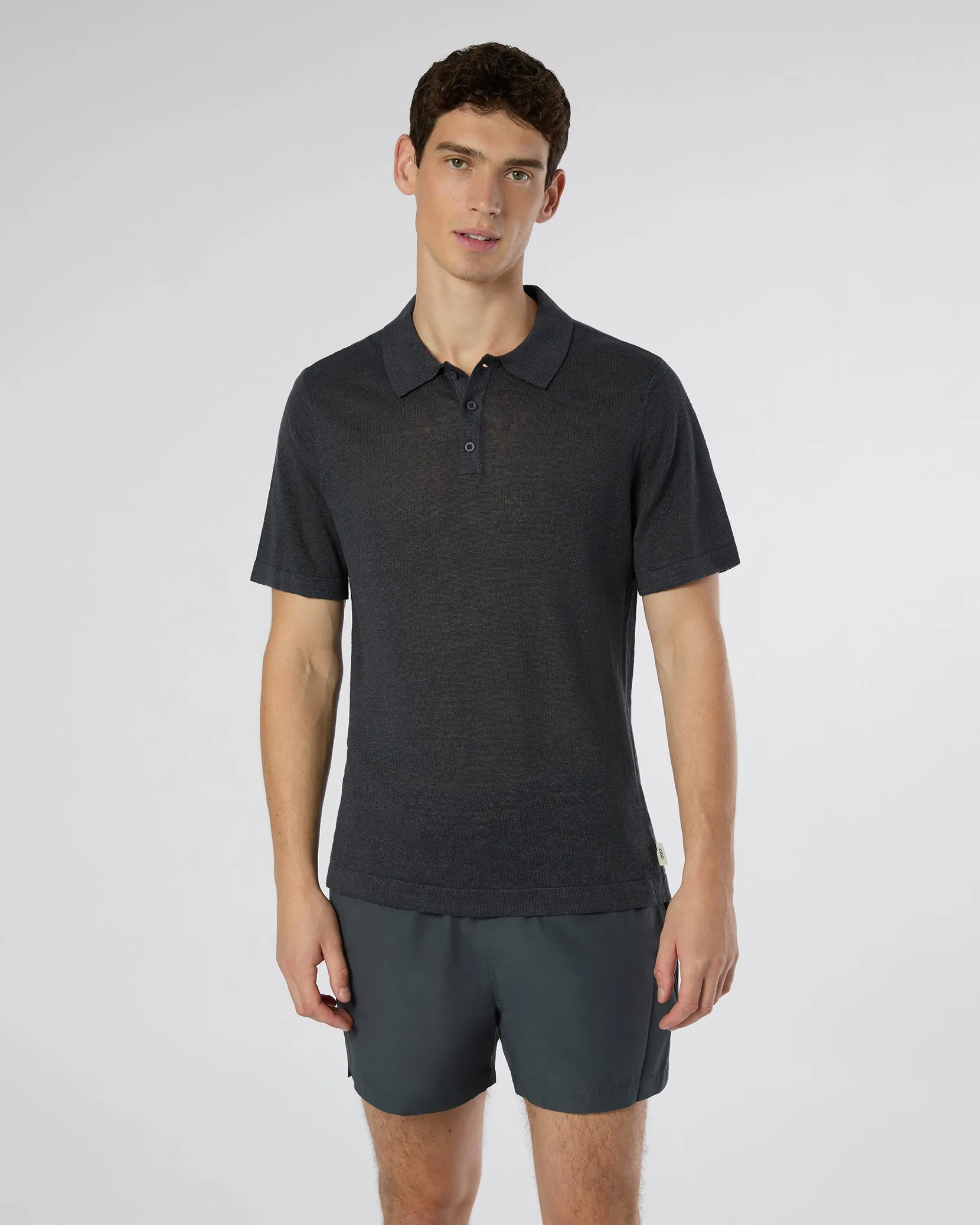 Linen Sweater Polo