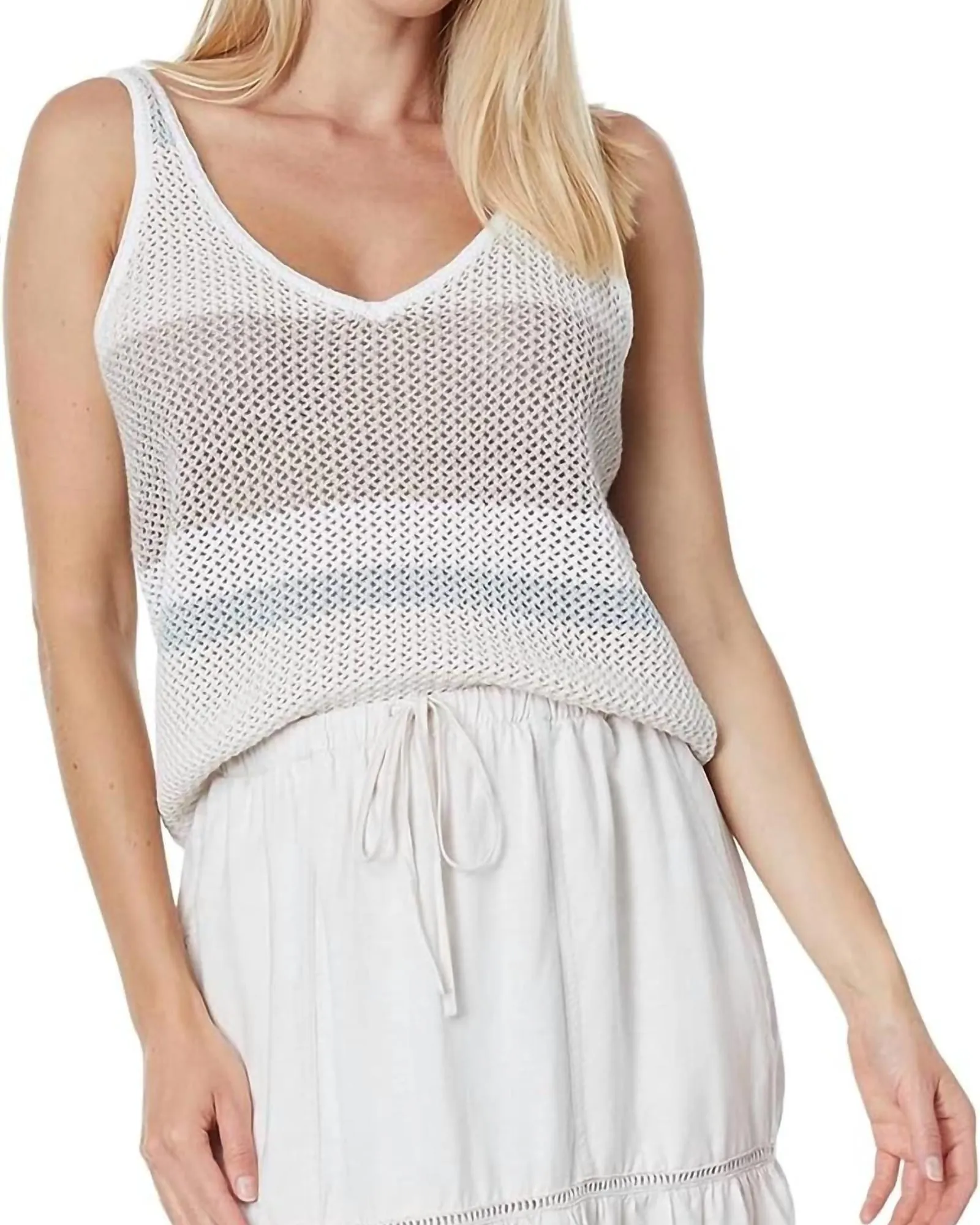 Lonnie Color Block Sweater Tank in Neutral Multi | Neutral Multi