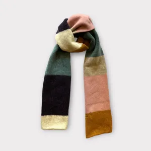 Mackie Rona Brushed Scarf Block Stripe Multi Linen 2402