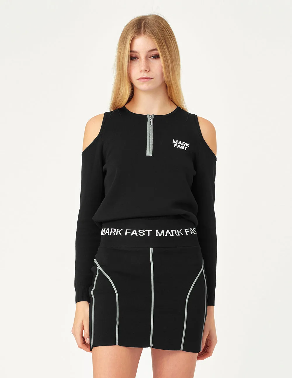 MARK FAST Women zip Knitted Pullover