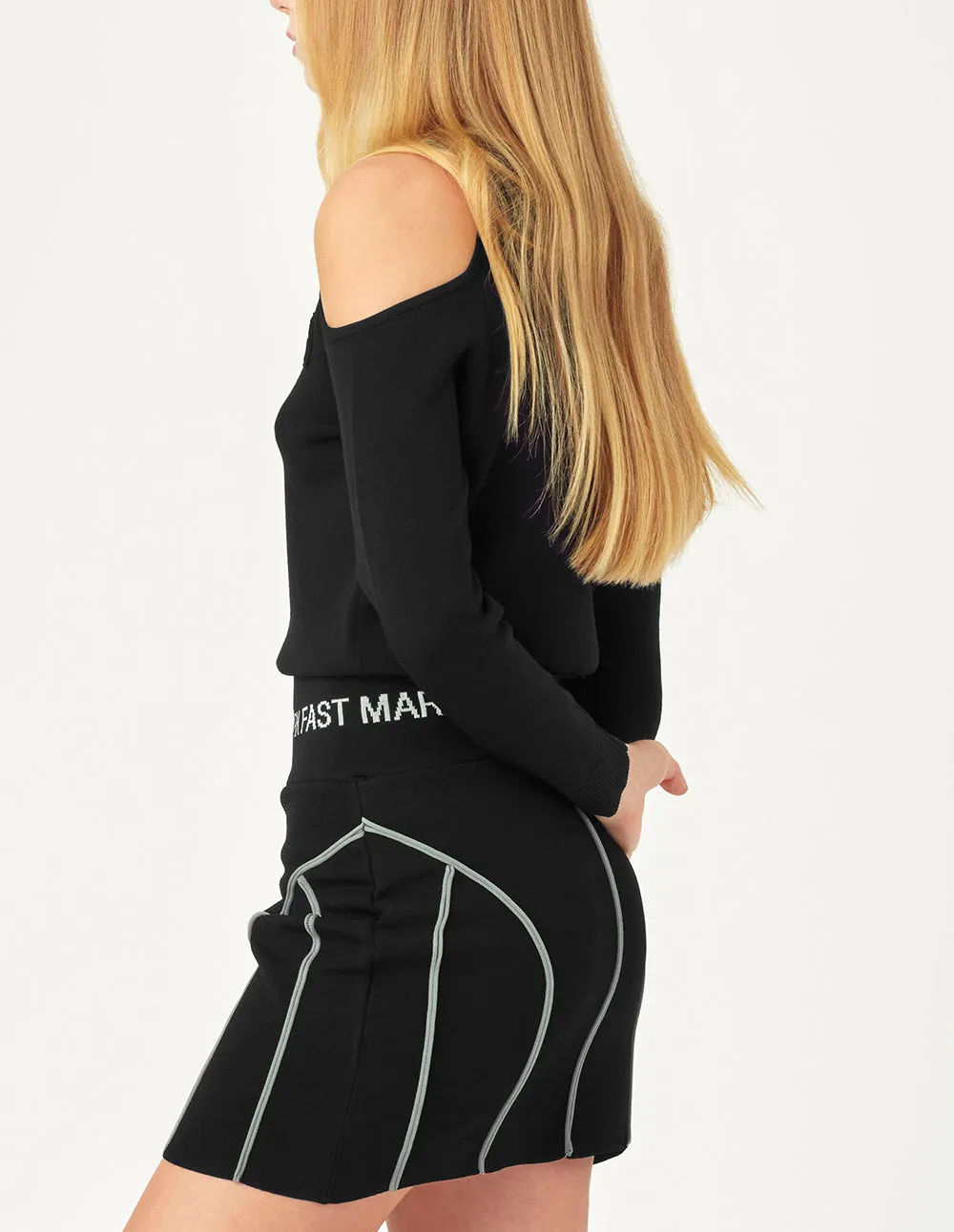 MARK FAST Women zip Knitted Pullover