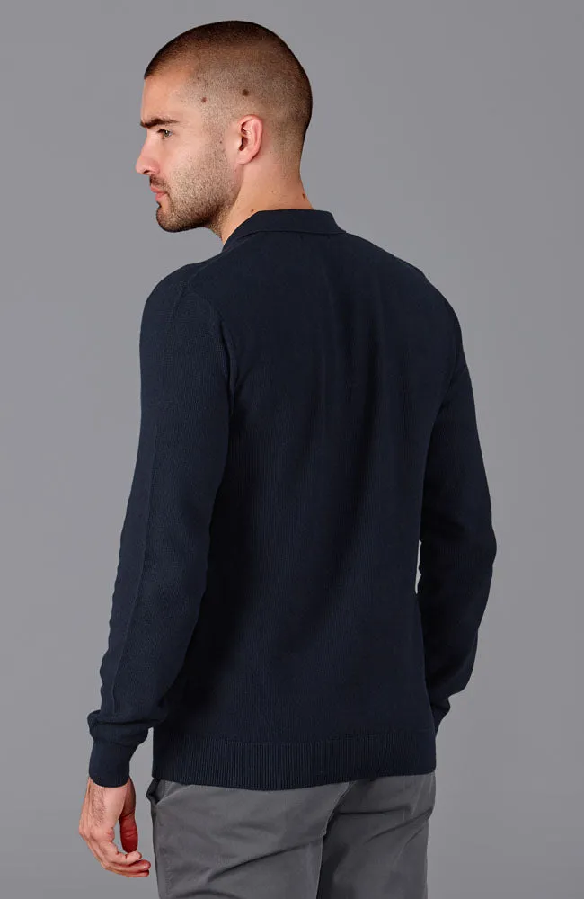 Mens Cotton Moss Stitch Polo Shirt