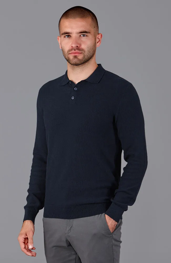 Mens Cotton Moss Stitch Polo Shirt