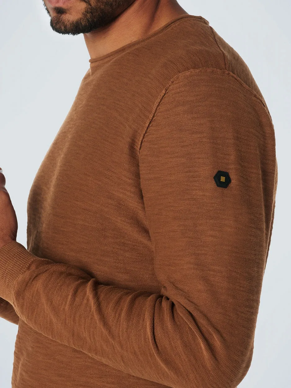 Men's Crew Neck Sweater - No Excess Sale | Caramel
