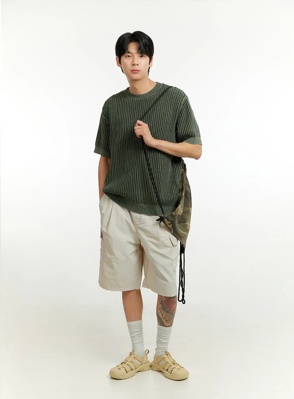 Men's Knit Sweater T-Shirt IL412