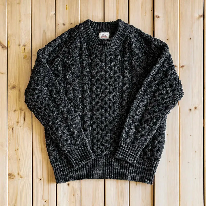 Men's Knitted Lattice Cable Aran Pullover