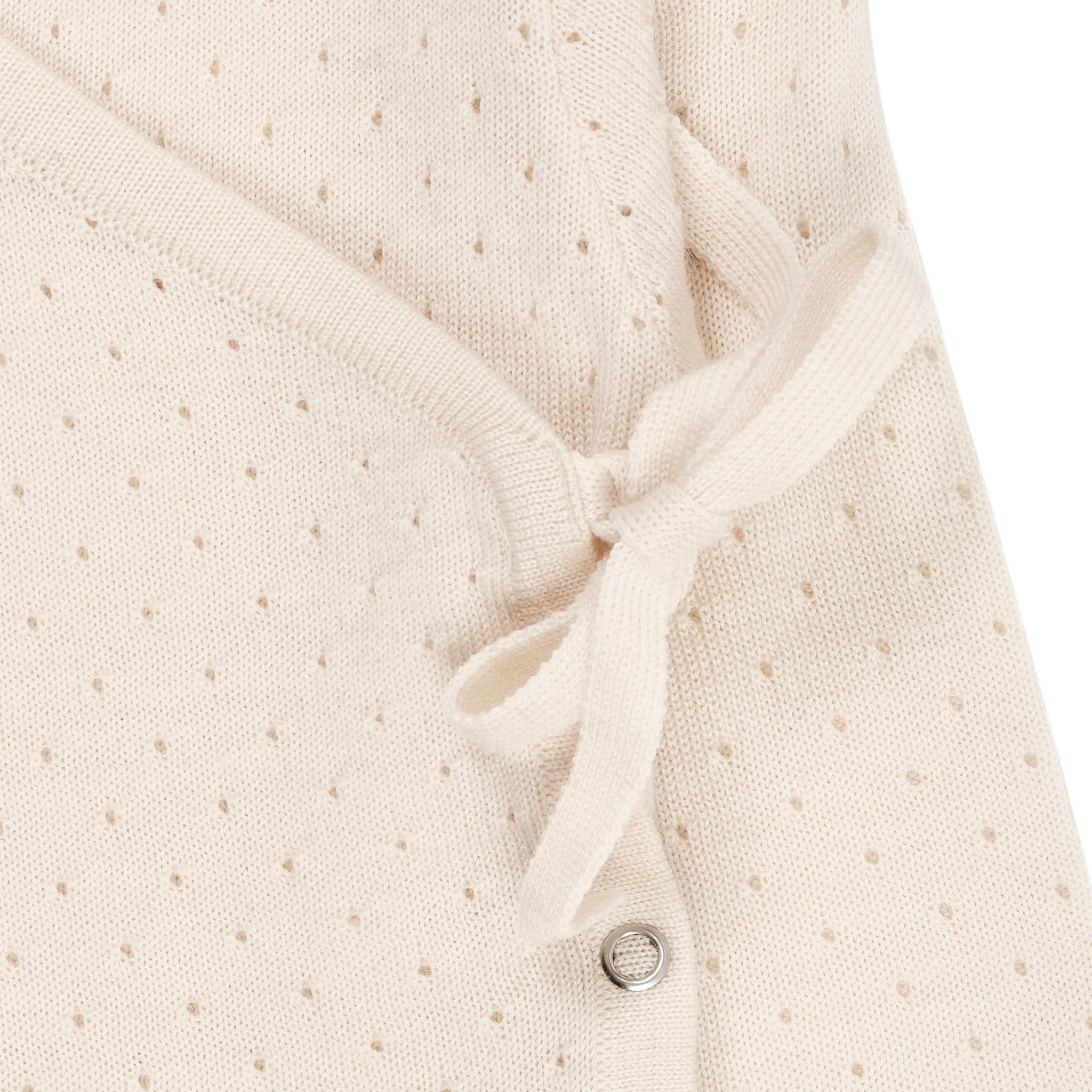 MERINO LS WRAP BODYSTOCKING - CREAM