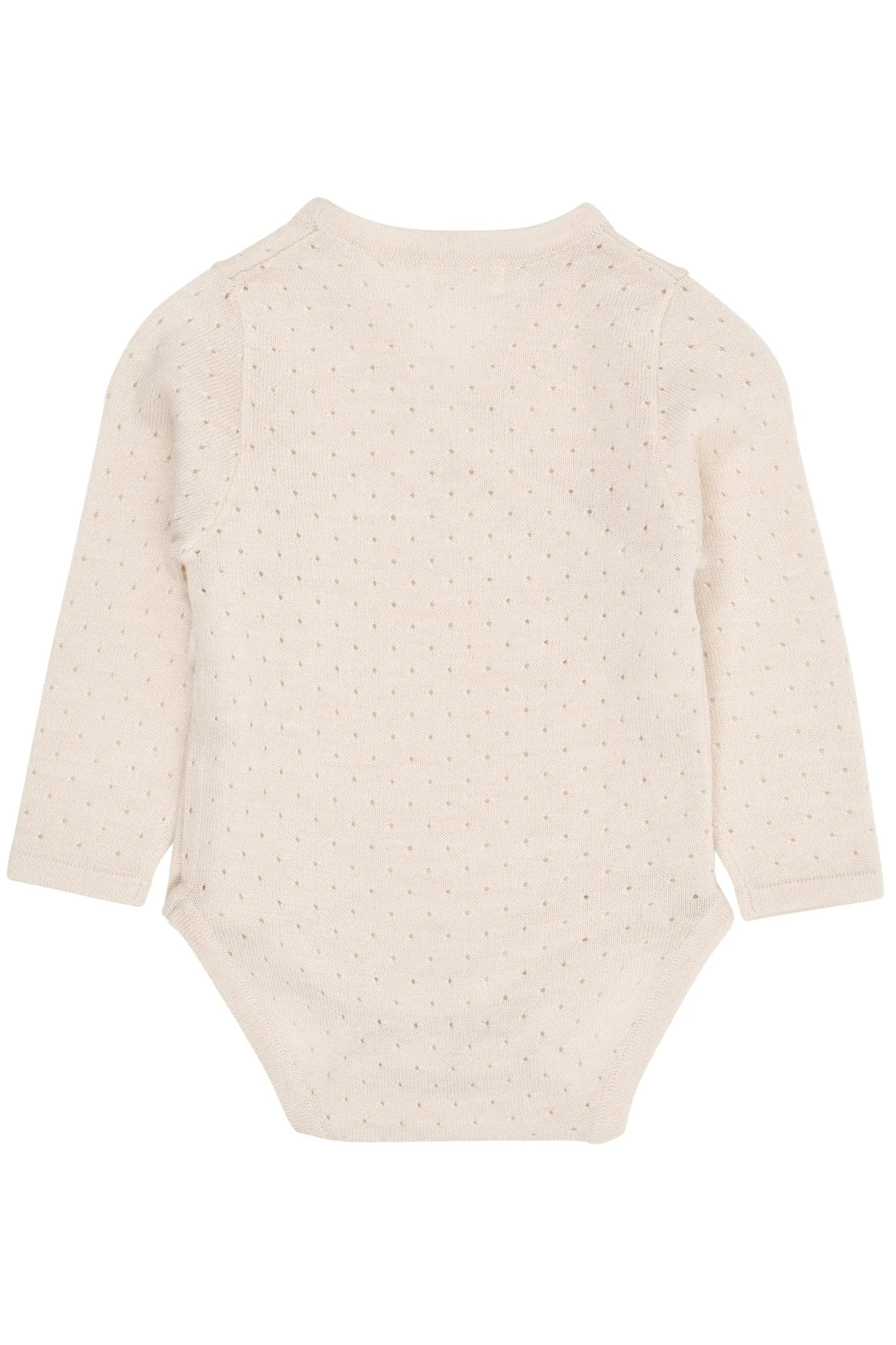 MERINO LS WRAP BODYSTOCKING - CREAM