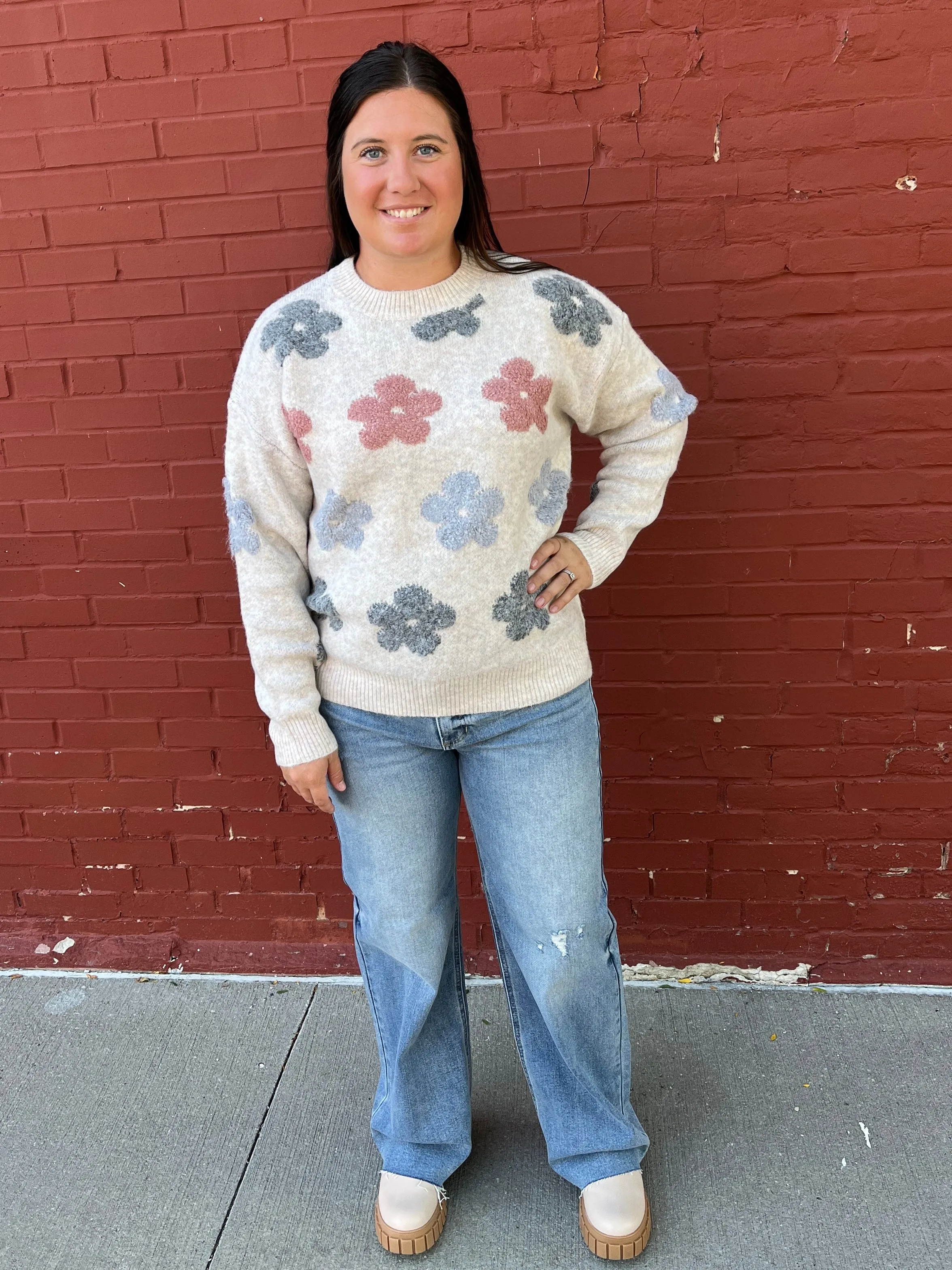 Natural Flower Sweater