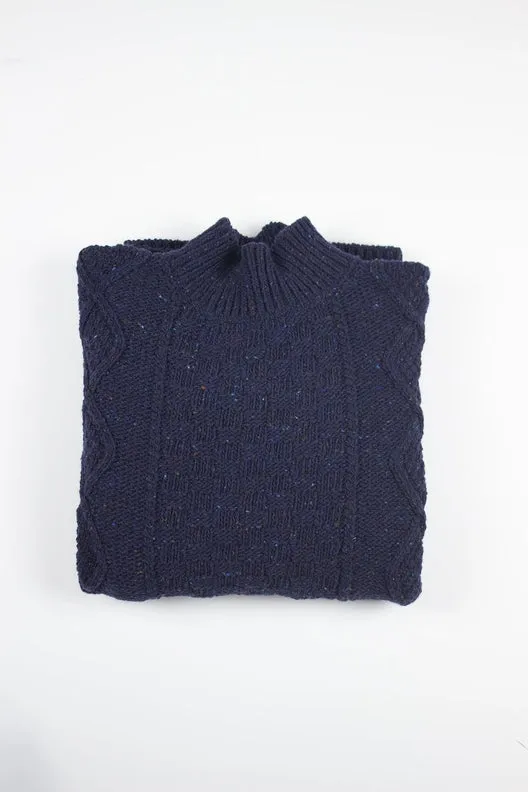 Navy Donegal Aran Jumper