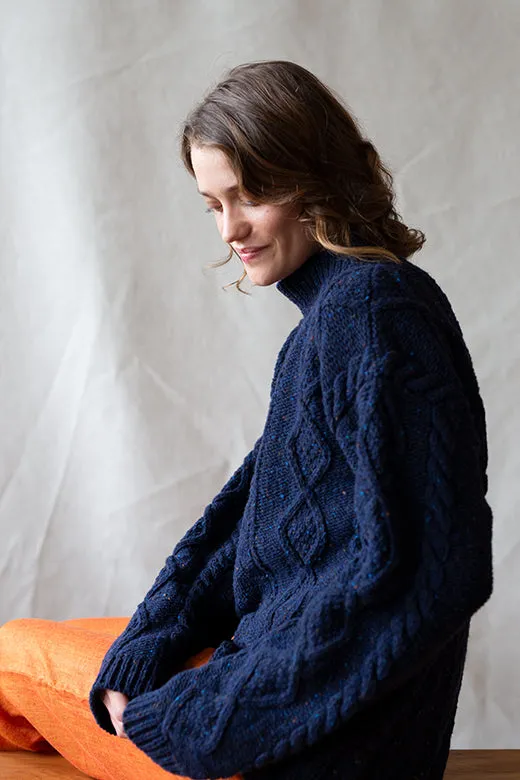 Navy Donegal Aran Jumper