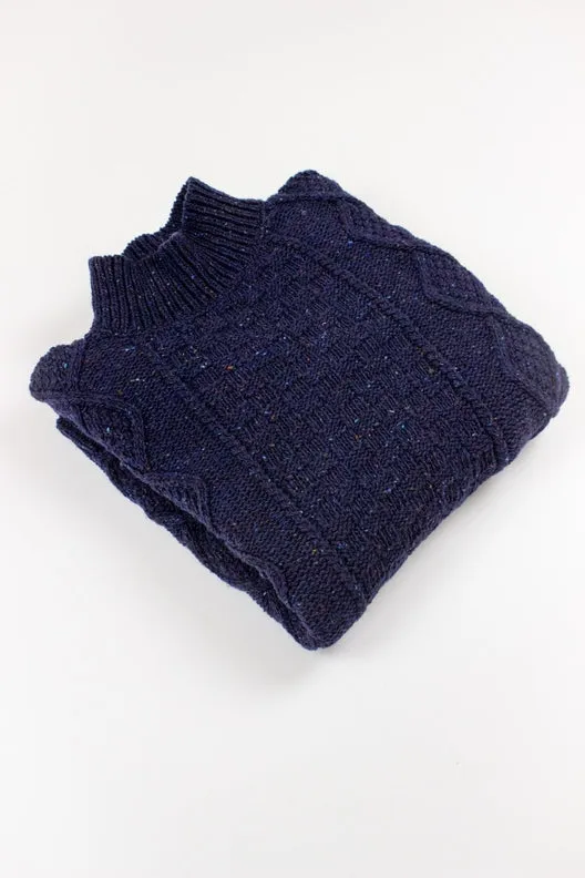 Navy Donegal Aran Jumper