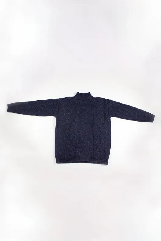 Navy Donegal Aran Jumper