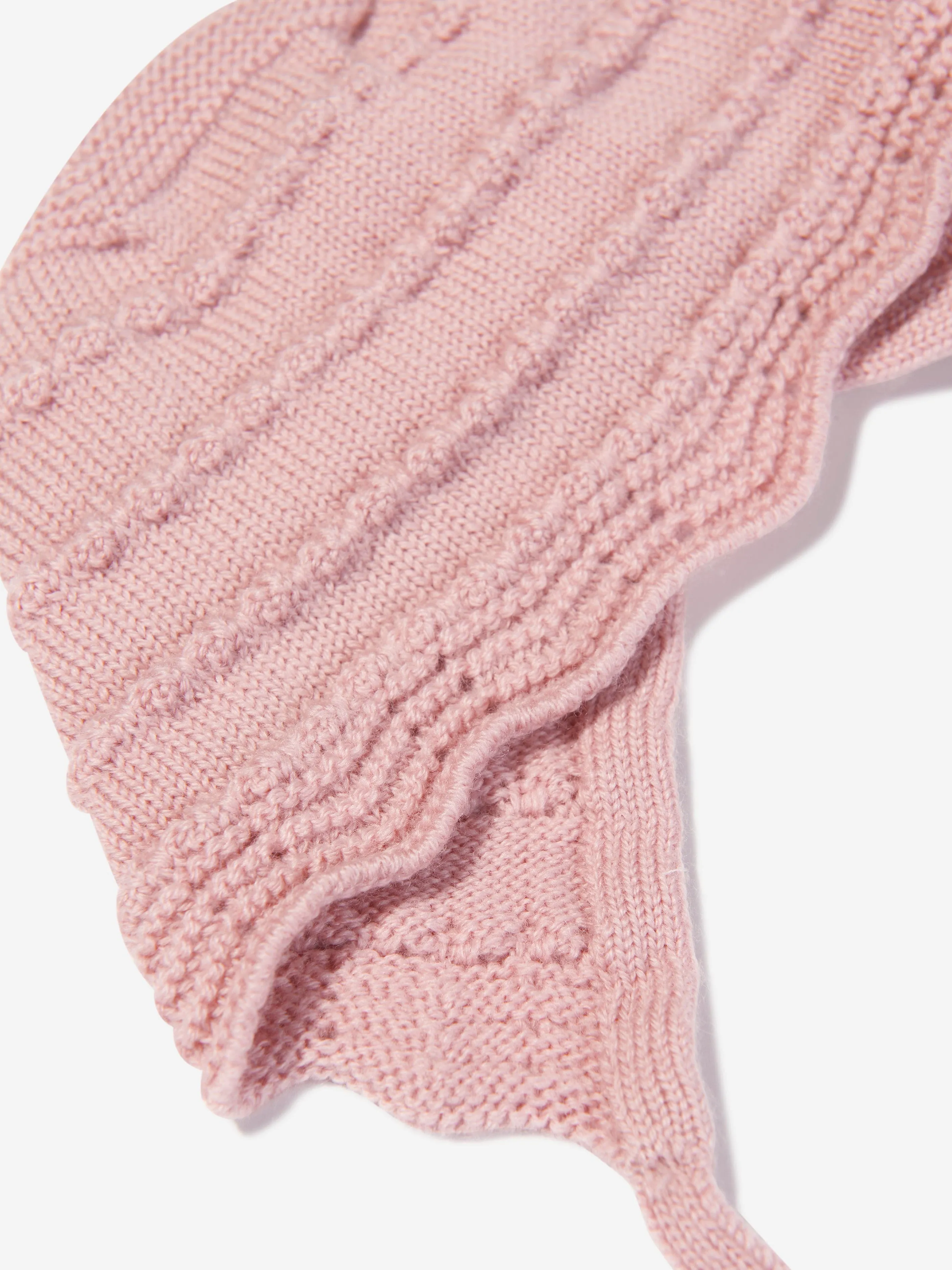 Paz Rodriguez Baby Girls Knitted Bonnet in Pink