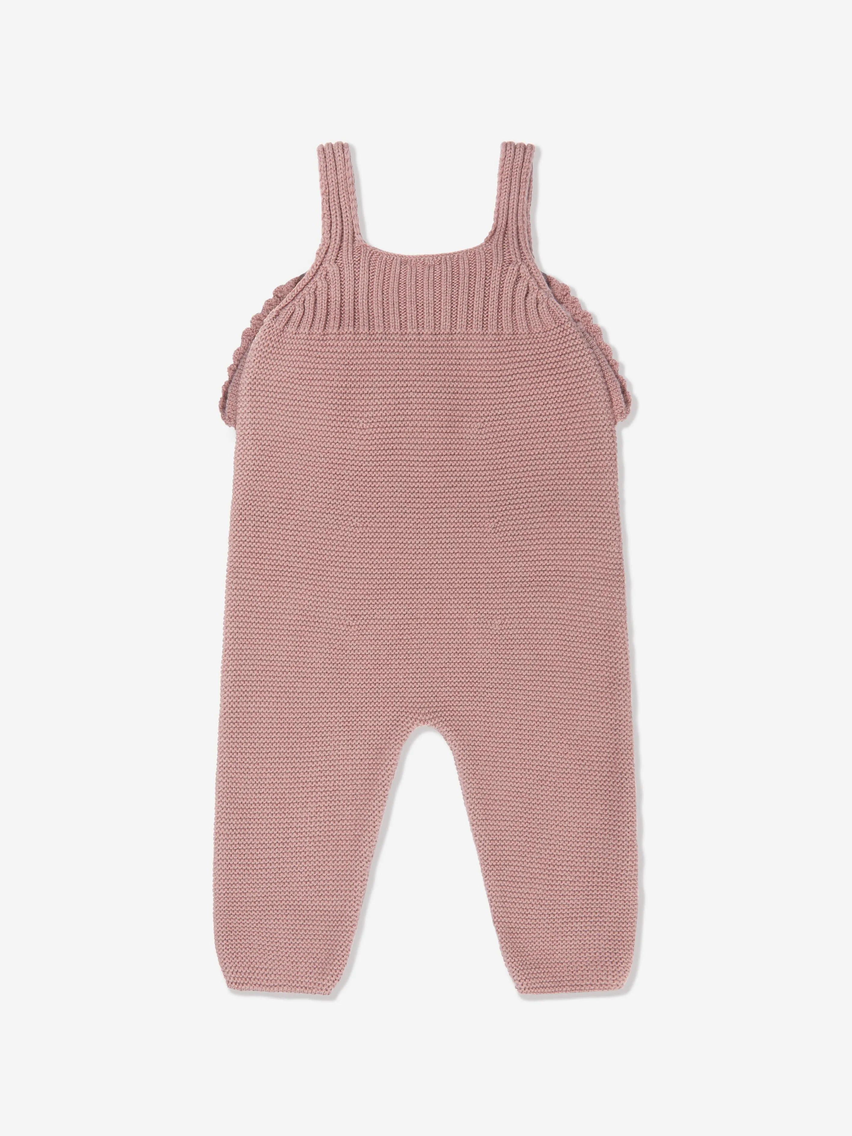 Paz Rodriguez Baby Girls Wool Knitted Dungarees