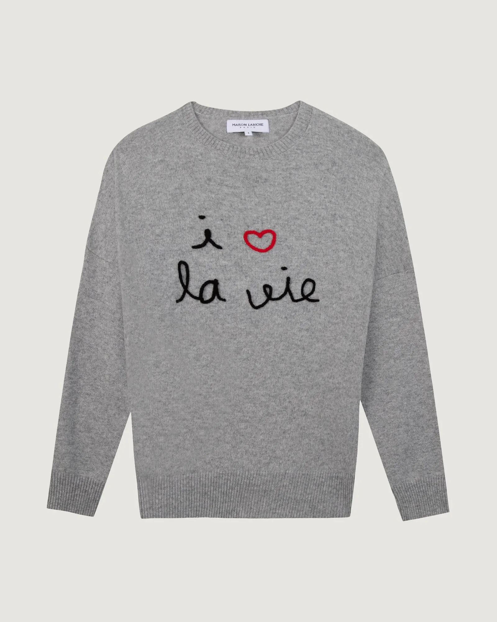"I Love La Vie" buzelin cashmere sweater
