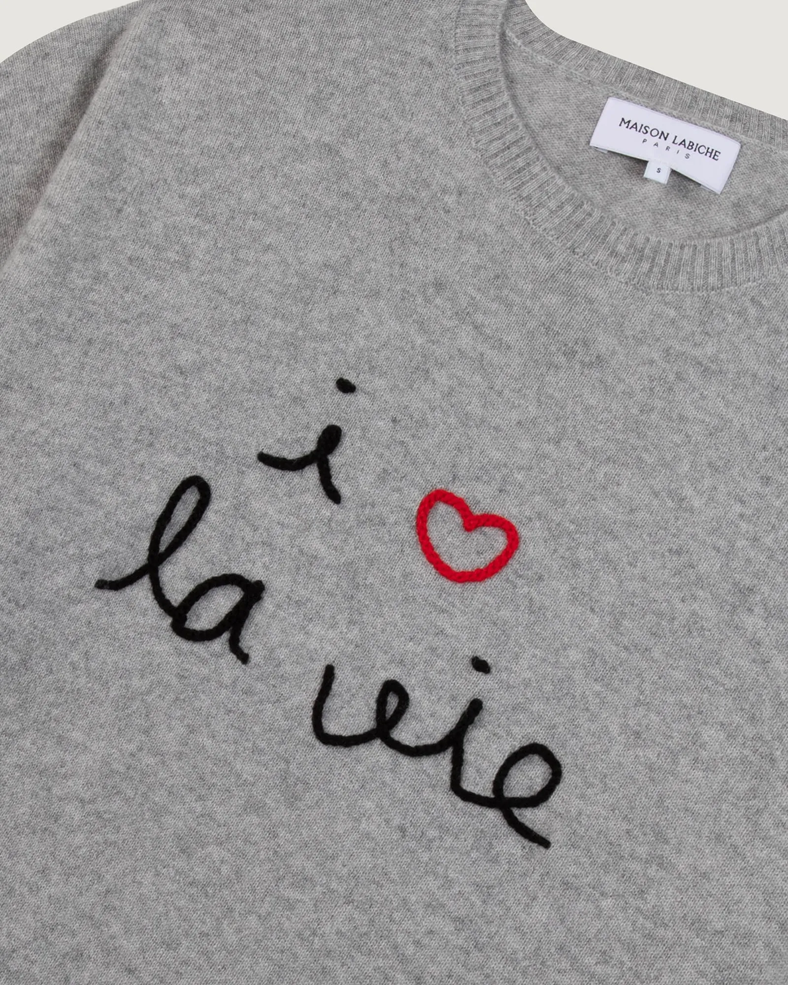 "I Love La Vie" buzelin cashmere sweater