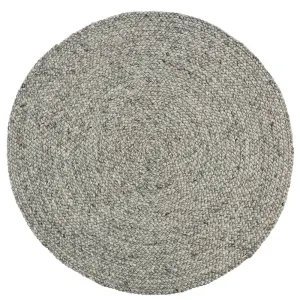 Rebecca Braided Round Rug - Fossil