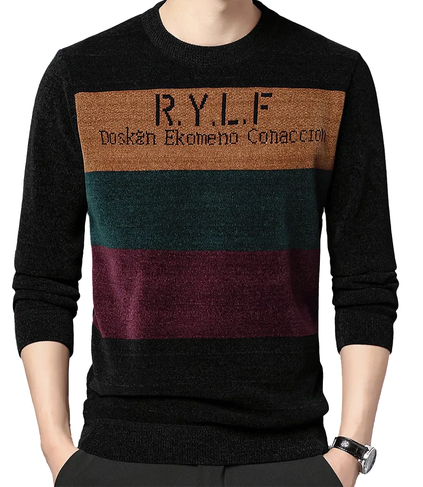 R.Y.L.F Letter Polyester Long Sleeves Knitwear