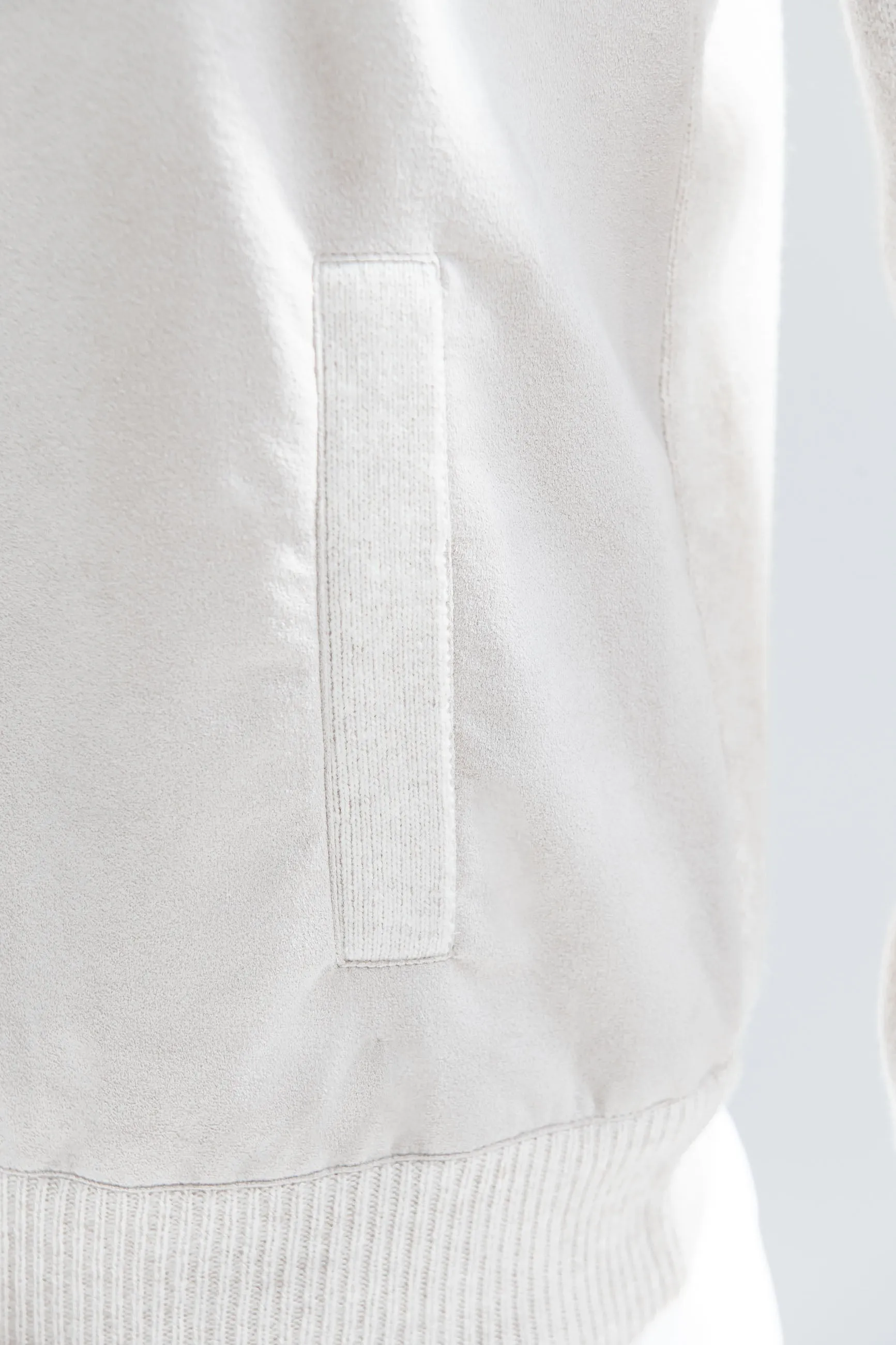 Sand alcantara polo shirt - Made in Italy