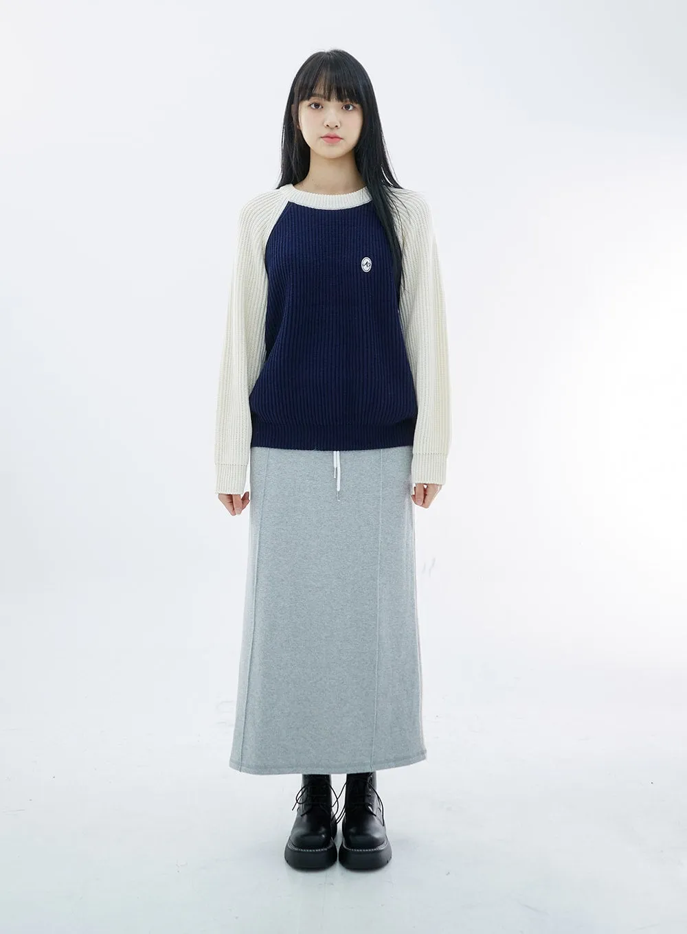 Two Color Knit Sweater OS27