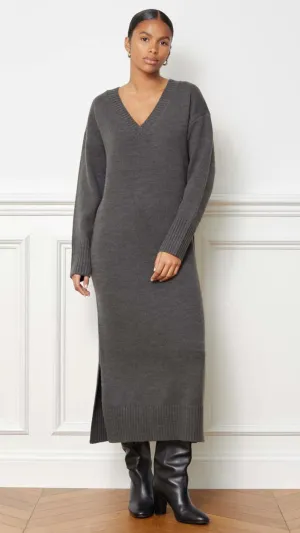 V Neck Loose Fit knitted Dress by Albaray V Neck Loose Fit knitted Dress by Albaray