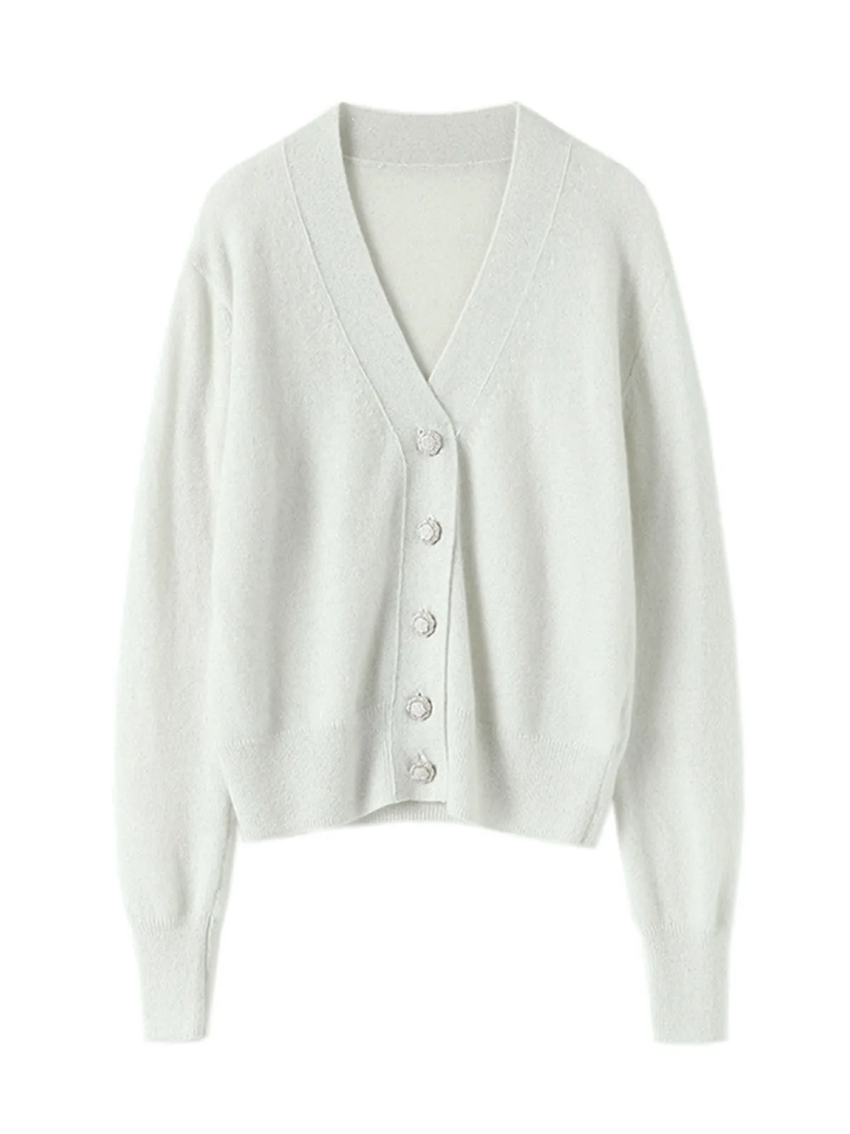 V-neck Warm Women's Loose Lazy Knitted Cashmere Sweater