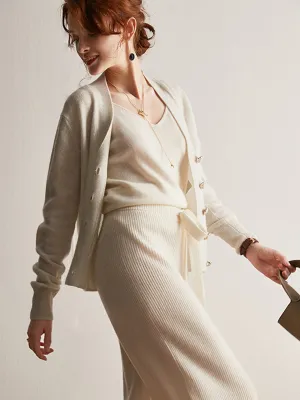 V-neck Warm Women's Loose Lazy Knitted Cashmere Sweater