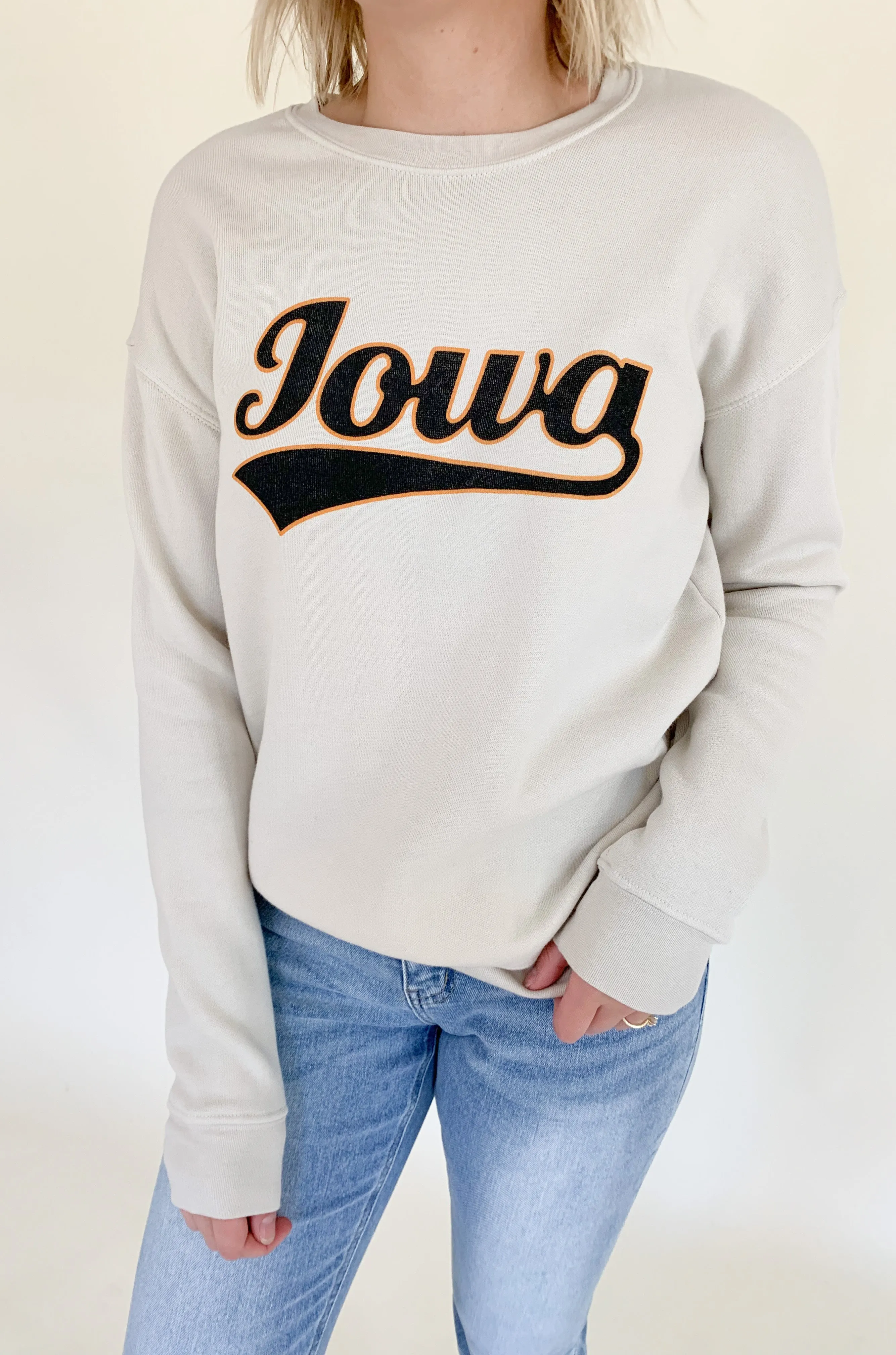 Vintage Iowa Graphic Fleece Pullover