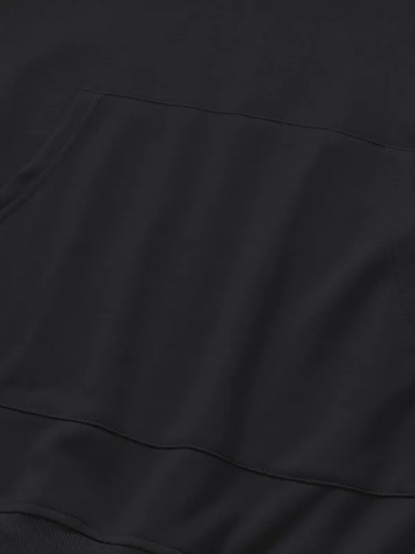 Women's fashion hooded pullover solid color sweater